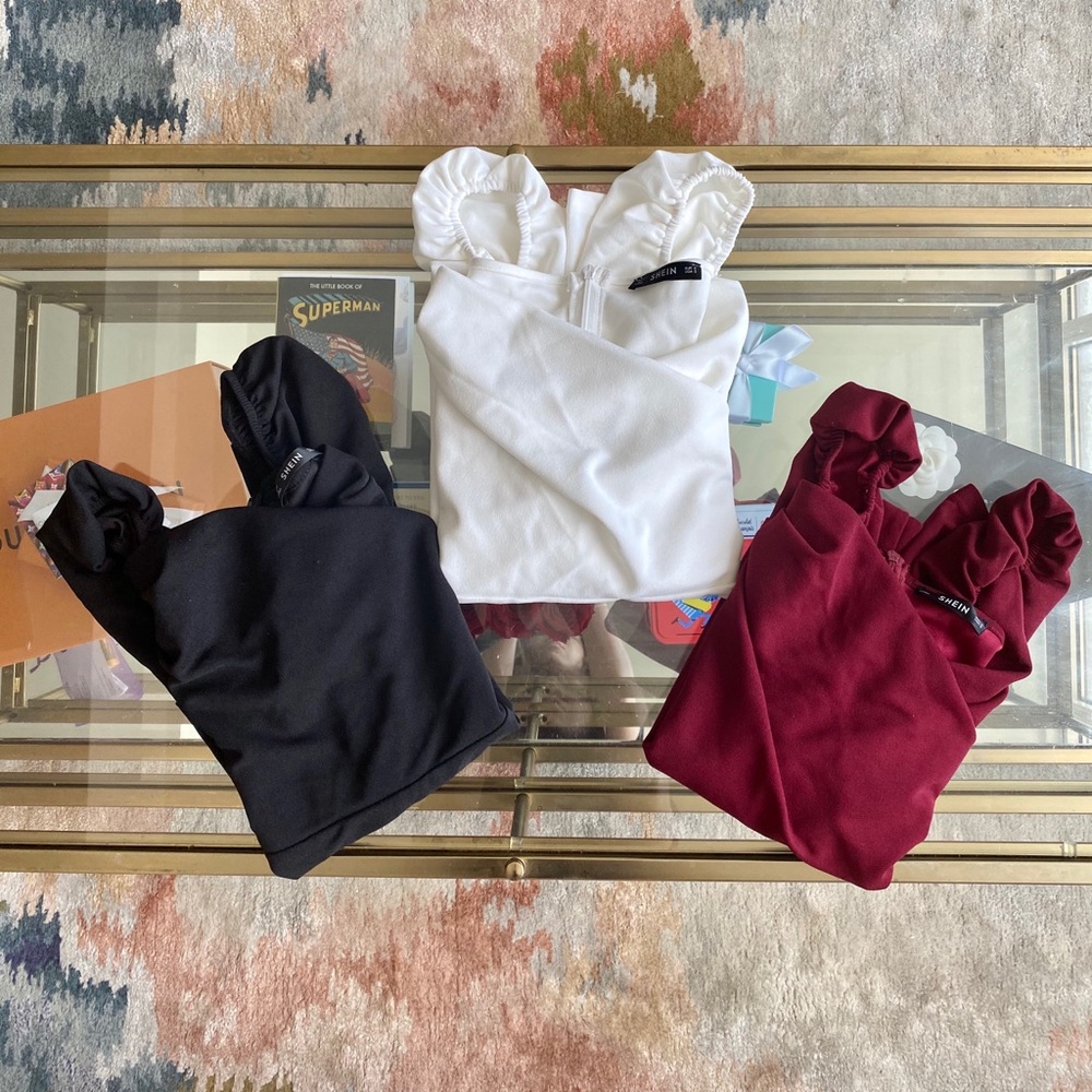 Sweetheart Neck Puff Sleeve Wrap Top